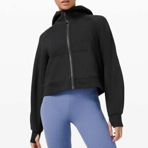 lululemon Scuba Oversized Full Zip Jacket XS/S Black Hooded Athleisure Slouchy